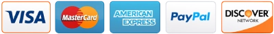 Accepted payment methods: Visa, Mastercard, American Express, PayPal, Discover