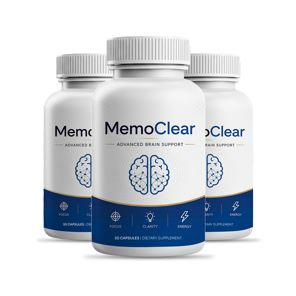 MemoClear Advanced Brain Support, three bottle package